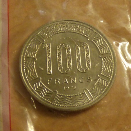BEAC Cameroun 100 francs 1975 Essai sous scellé originel