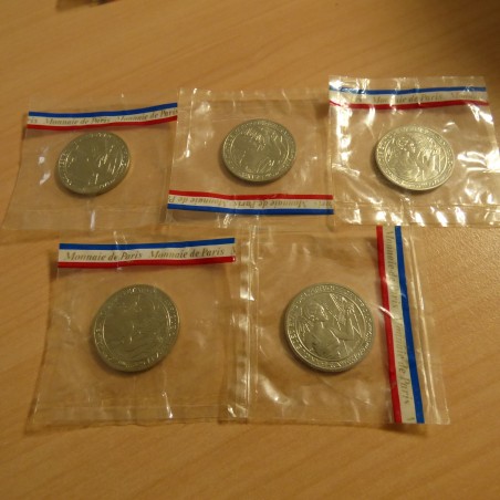5 pièces BEAC 500 francs 1976 ESSAI (A, B, C, D, E) Nickel dans leur scellé originel