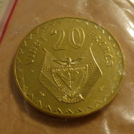 Rwanda 20 francs 1977 ESSAI sous scellé originel
