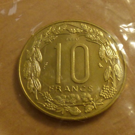 BEAC 10 francs 1974 Essai sous scellé originel