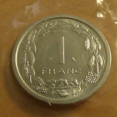 BEAC 1 franc 1974 Essai in original seal