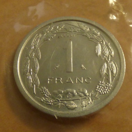 BEAC 1 franc 1974 Essai sous scellé originel