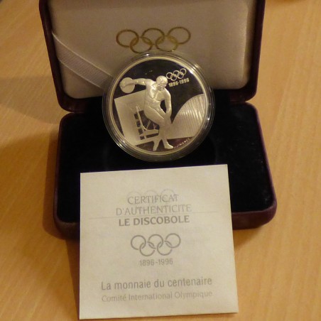 France 100 francs 1994 Discobole PROOF silver 92.5% (33.6 g)+Box+CoA