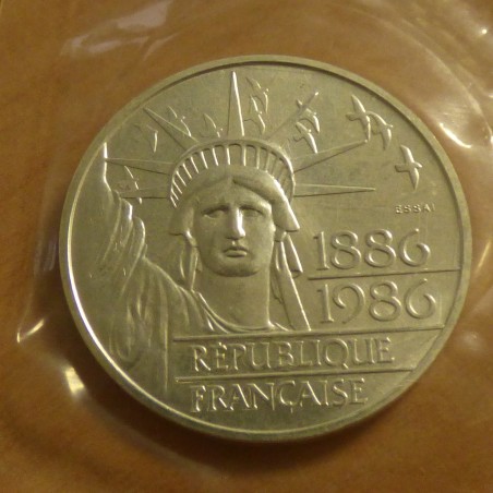 France 100 Francs 1986 Liberté ESSAI argent 90% (15 g) sous scellé originel (RARE)