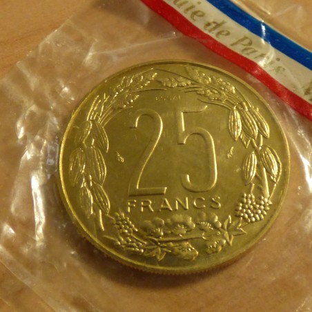 BEAC 25 francs 1975 Essai sous scellé originel