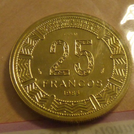 Guinée Equatoriale 25 francs 1985 Essai sous scellé originel