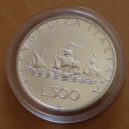 Italie 500 lires 1985 Caravelle Colomb en argent 83.5% (11 g)