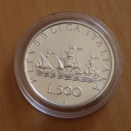 Italy 500 lira 1993 Columbus Ship silver 83.5% (11 g)