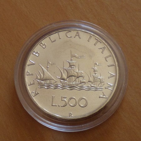 Italie 500 lires 1970 Caravelle Colomb en argent 83.5% (11 g)