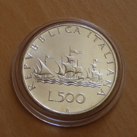Italy 500 lira 1968 Columbus Ship silver 83.5% (11 g)