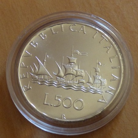 Italie 500 lires 1969 Caravelle Colomb en argent 83.5% (11 g)