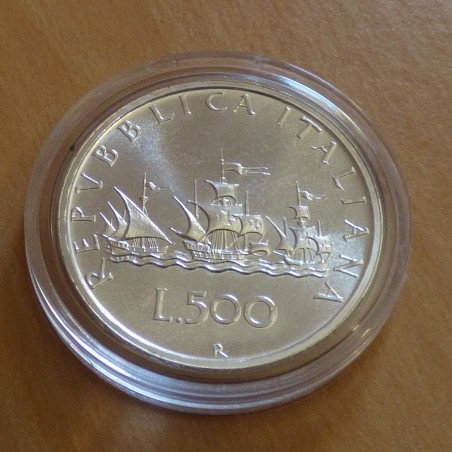 Italy 500 lira 1991 Columbus Ship silver 83.5% (11 g)