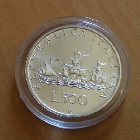 Italy 500 lira 1998 Columbus Ship silver 83.5% (11 g)
