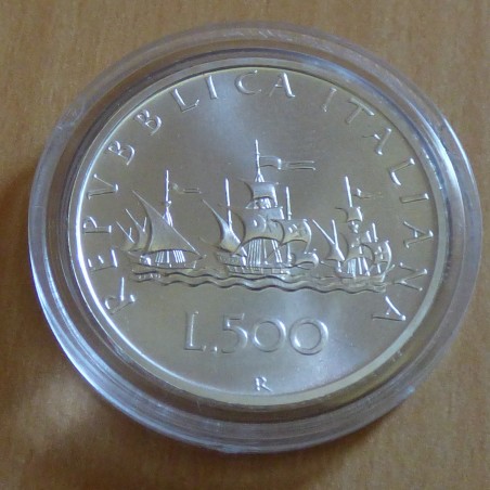 Italy 500 lira 1999 Columbus Ship silver 83.5% (11 g)