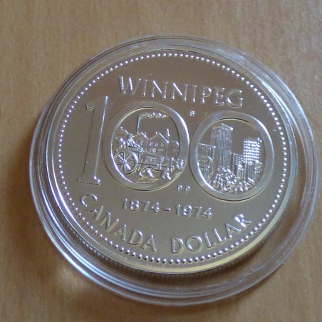 Canada Dollar 1974 Winnipeg Prooflike silver 50% (23.3 g)