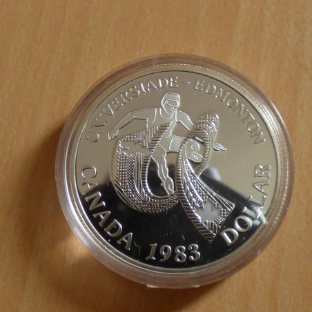 Canada Dollar 1983 Olympique Edmonton argent 50% (23.3 g)
