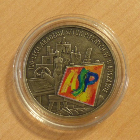 Pologne 10 zloty 2004 Académie Beaux Arts 100 ans coloré argent 92.5% (14.14 g)