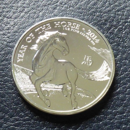 UK 2£ 2014 Année du cheval en argent 99.9% 1oz