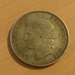 Switzerland 5 francs 1889...