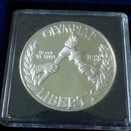 US 1$ Liberty 1988-S Seoul Olympics PROOF silver 90% (26.7g) in quadrum capsule