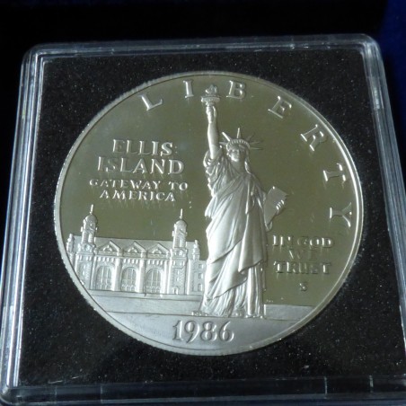 US 1$ Liberty 1986 Liberty Ellis Island PROOF silver 90% (26.7 g)