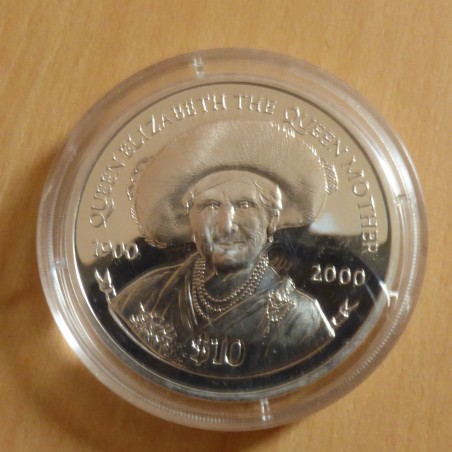 Virgin Islands 10$ 2000 Queen Mother PROOF silver 92.5% (28.3 g)