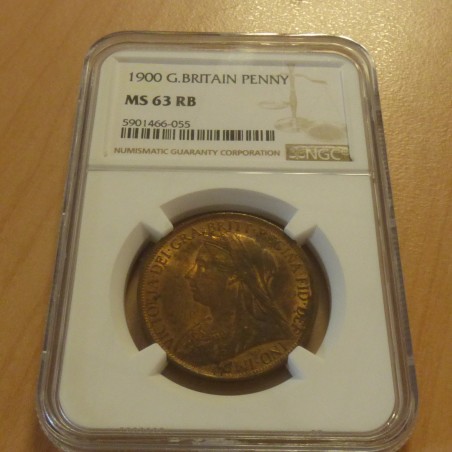 Grande Bretagne Penny 1900 MS63RB Cuivre SPL (rare)