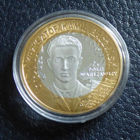 Pologne 10 zloty 2009 Kamil Baczynski PROOF argent 92.5% (14 g)
