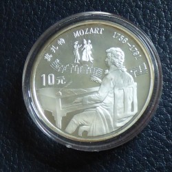 China 10 yuans Mozart 1991...