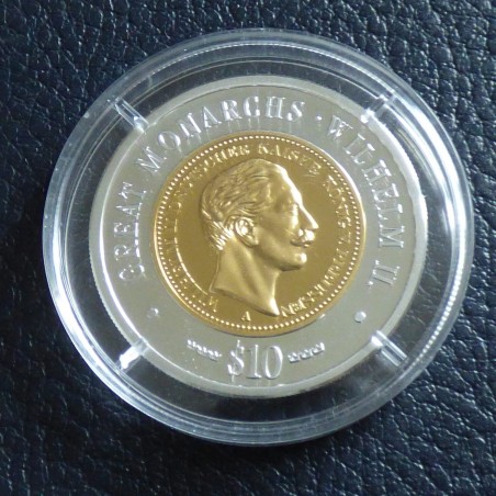 Namibia 10$ 2009 Wilhelm II gilded silver 99.9% (20 g)