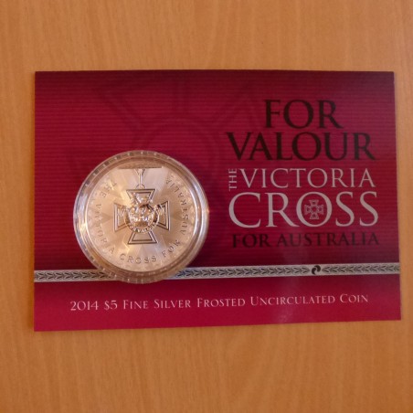 Australie 1$ Victoria Cross 2014 argent 99.9% 1 oz+Blister (RARE)