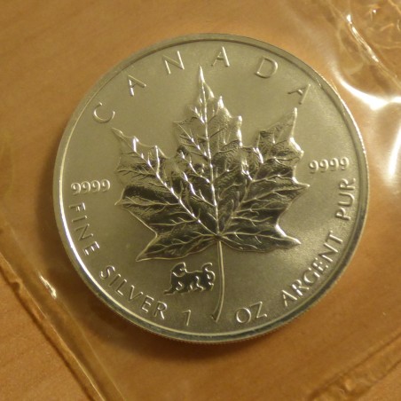 Canada 5$ Maple Leaf 1998 privy Tigre argent 99.9% 1 oz