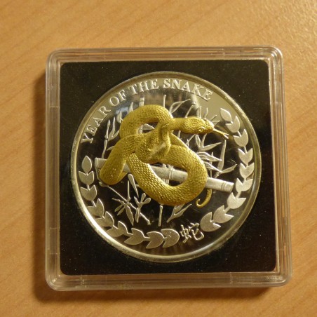 Somaliland 1000 schillings 2013 Serpent doré en argent 99.9%