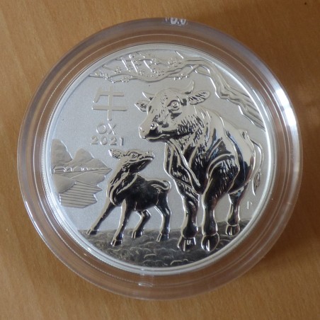 Australia 2$ "Year of the Ox" 2021 silver 99.9% 2 oz