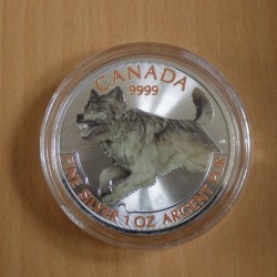 Canada 5$ Wolf 2018 colored...