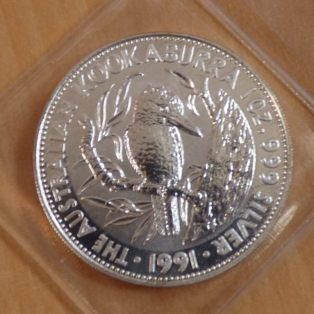 Australia 5$ Kookaburra 1991 silver 99.9% 1 oz