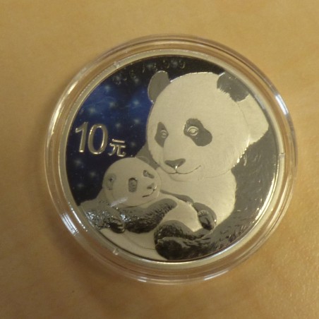 Chine 10 yuans Panda 2019 coloré argent 99.9% 30g