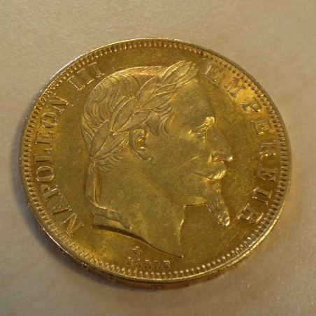 France 50 francs Napoléon III 1866A en or 90% (16.12 g)