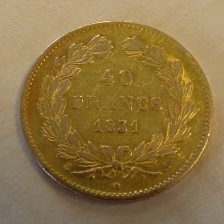 France 40 francs 1831A gold 90% (12.90 g)
