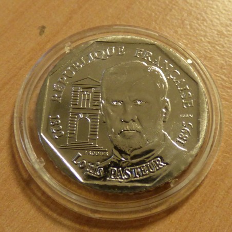 France 2 francs 1995 Pasteur ESSAI Nickel sous capsule