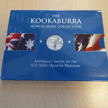 Australie 1$ Kookaburra 1999 argent 99.9% 1 oz Honor Mark Quarter Pennsylvania