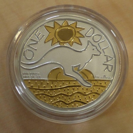 Australia 1$ Kangaroo RAM 2009 gilded silver 99.9% 1 oz