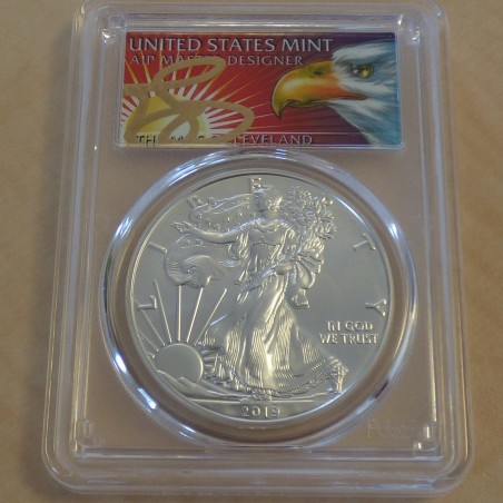 US 1$ Silver Eagle 2019 MS70 Cleveland 1 of 1000 First Strike argent 99.9% 1 oz