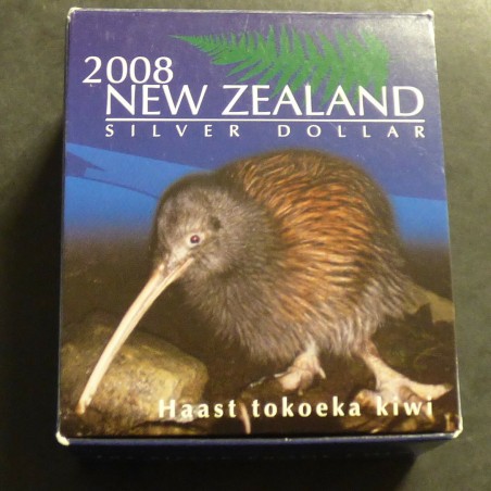 New Zealand 1$ Kiwi 2008 PROOF silver 99.9% 1 oz