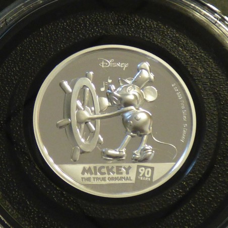 Niue 5$ Mickey 90 years DISNEY 2018 PROOF High Relief silver 99.9% 2 oz