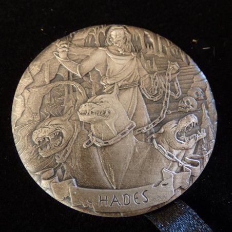 Iles Cook 5$ Olympe HADES 2017 antique finish argent 99.9% 2 oz