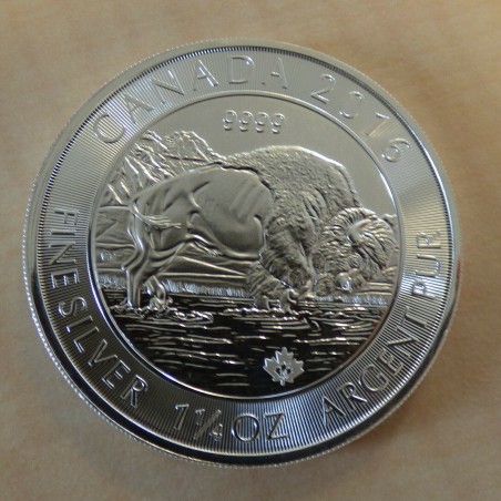 Canada 8$ Bison 2016 en argent 99.99% 1.25 oz