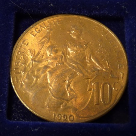 France 10 centimes 1920 Bronze 10g (SUP+, XF+, VZ+)