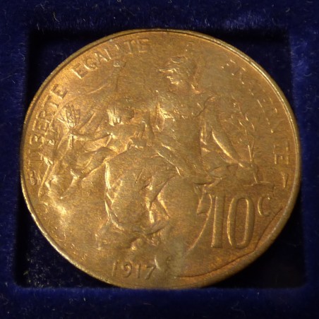 France 10 centimes 1917 Bronze 10g (SUP-, XF-, VZ-)