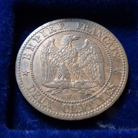 France 2 centimes 1854 W SUP/VZ/XF Bronze (2g)